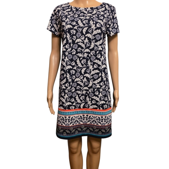 Banana Republic Dresses & Skirts - Banana Republic Navy Floral Shift Dress Size 2 Loose Fit